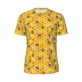 thumbnail image 5 of Wukai Honeycombs Print Men's Short-Sleeved Mesh T-Shirt,Quick-Dry Short Sleeve Workout T-Shirt-4X-Large, 5 of 8