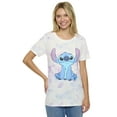 thumbnail image 3 of Women's Disney Stitch T-Shirt Pastel Tie Dye Short Sleeve White (Size Large), 3 of 9