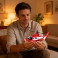 thumbnail image 2 of Inertia Helicopter Toy with Lights & Sounds, Military Transport Airplane Model for Boys, Realistic Simulation Chopper with Music & Flash, Kids’ Push-and-Go Aircraft Toy Red, 2 of 6