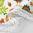 thumbnail image 3 of SKYSONIC 60" Thanksgiving Round Tablecloth Autumn Pumpkin Turkey Washable Polyester Table Cloth Decorative Table Cover for Christmas Wedding Party Dining Banquet, 3 of 7