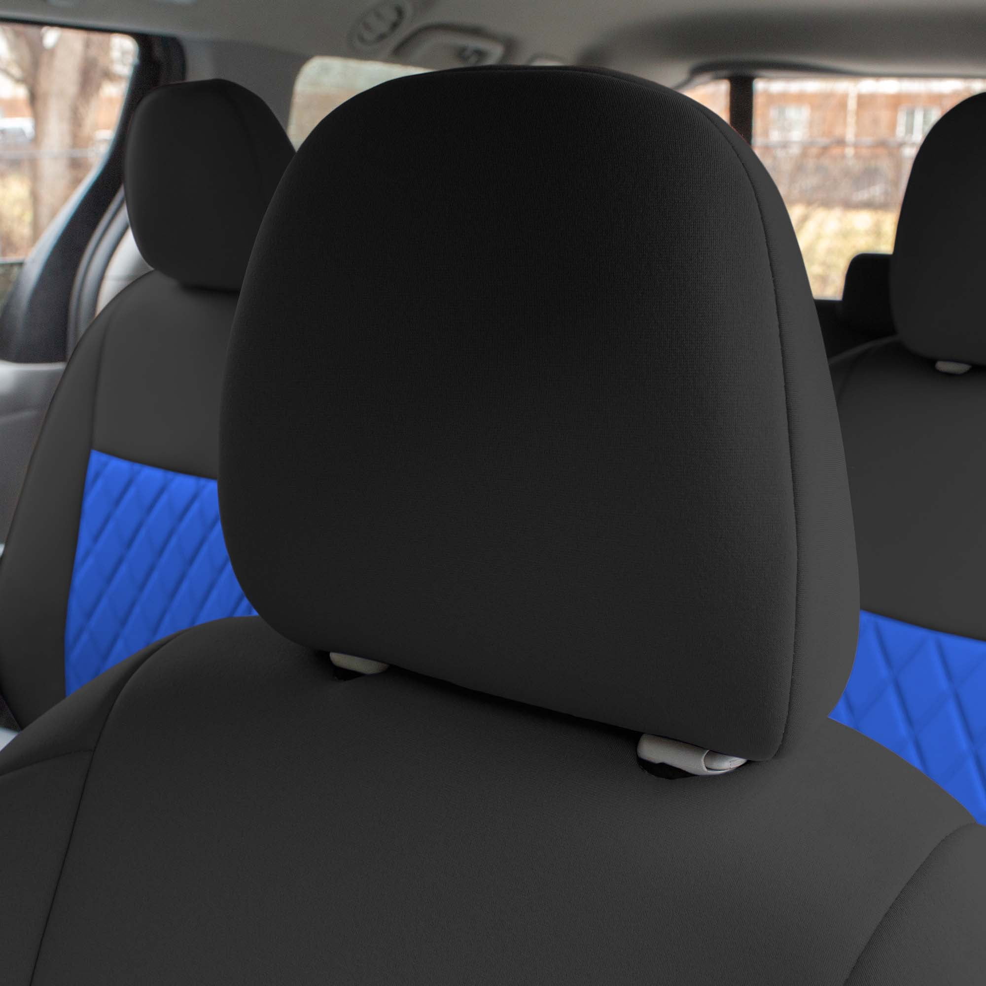 For Toyota Sienna 2011-2020 FH Group Neoprene Waterproof Custom Fit Car Seat Covers - Blue/Black 3rd Row
