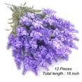 thumbnail image 2 of MINKUROW Artificial Lavender Silk Flowers Plastic Fake Plant Make a Bountiful Flower Arrangement Decor Your Outdoor Indoor House 12 Pieces, 2 of 7