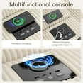 thumbnail image 5 of LUCKHAO Corduroy Modular Sectional Sofa with Bluetooth Speakers, 114*64'' L Shaped Upholstered Deep Seat Couch , with Console,USB Charger,Cup Holders,Storage,Ottoman, 5 of 23