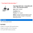 thumbnail image 2 of Front Upper Ball Joint - Compatible with 1970 - 1981 Chevy Camaro 1971 1972 1973 1974 1975 1976 1977 1978 1979 1980, 2 of 2