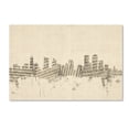 thumbnail image 2 of Trademark Fine Art "Denver Colorado Skyline Sheet Music" Canvas Art by Michael Tompsett, 2 of 4