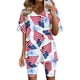thumbnail image 1 of Puntoco Conjuntos de traje de dos piezas de verano de manga corta con cuello en V para mujer Puntoco Puntoco-44, 1 of 7