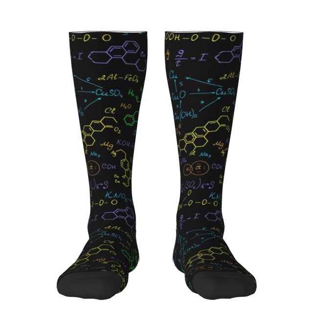 Lukts Chaussettes Motif Formules Chimiques pour Femmes et Hommes, Cadeaux pour Golf, Chasse, Camping, Randonnée, Ski, Lecture, Sports et Plus