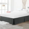 thumbnail image 5 of PiccoCasa Microfiber Bed Skirt 16" Drop Pleated Tailored Styling Ruffled, Full Dark Gray, 5 of 8
