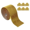 thumbnail image 1 of Unique Bargains 3.9inch x 49.2ftBulletin Board Border Scalloped Trim Paper for Locker Classroom Decor Gold, 1 of 4
