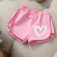 thumbnail image 2 of Byoo Little Boy's Stripe Drawstring Casual Shorts Solid Elastic Waist Athletic Shorts Beach Bottoms,Pink, 2 of 4
