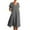 Gray, variant on purcolt Womens Cotton Linen Midi Dress Casual Loose Fit Short Sleeve V Neck Flowy Sundress Summer Beach Dress with Pockets