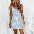 thumbnail image 1 of SMihono Robe d'Été Grande Taille pour Femmes 2023 Mode Décontractée Aguichant Sans Manches Imprimé Floral Ceinture Mini Robe, 1 of 5