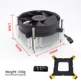 thumbnail image 2 of CPU Cooler Fan 9cm CPU Heatsink 2000RPM Cooling Radiator for LGA 115X 1200 1700 1356 1150 1151 1155 1156 1200 1700, 2 of 8