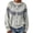 Gray, variant on Sweater for Women Crew Neck Button Down Cardigan Fair Isle Knit Long Sleeve Relaxed Fit Casual Fall Pullover