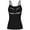 Black（Strap), variant on Women's Cami With Built-In Shelf Bra Plus Stretch with Adjustable Spaghetti Straps Basic Undershirt Layer Tank Top White-XXL