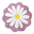 thumbnail image 1 of Bonita alfombrilla de baño, alfombra de flores, alfombrilla antideslizante que absorbe el agua, alfombrilla suave lavable a máquina para dormitorio, cocina, baño, inodoro, 25,6 x 25,6 pulgadas, 1 of 5