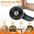 thumbnail image 6 of Uxcell 2pcs Wood Carving Wheel Set 4.5" Wood Shaping Disc Wood Shaper with 7/8" Arbor for 4.5" 5" Angle Grinder Wood Cutting, 6 of 7