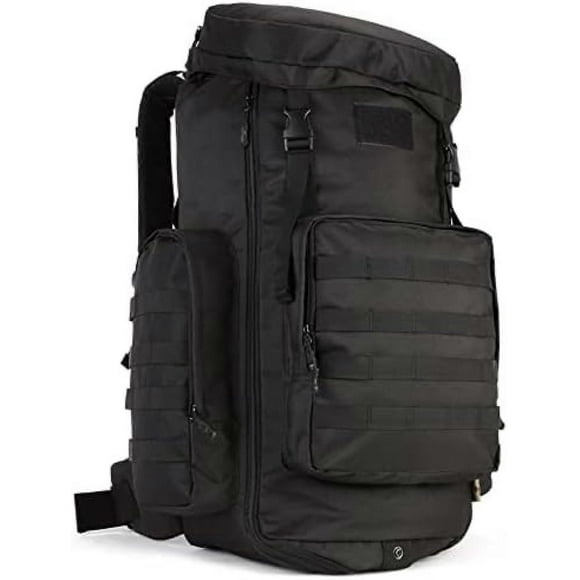 Collector88 Hiking Backpack 70L Large 85L Tactical Backpack MOLLE Military Trekking Backpack, black
