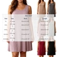 thumbnail image 4 of Pretxorve Women Nightgown Solid Lyocell Crew Neck Sleeveless Tank Loose Light Casual Sleep Dress, 4 of 5
