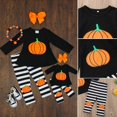 thumbnail image 2 of Ensemble de Tenues 2PCS Bébé Bébé Halloween Tenues T-Shirt + Pantalon Rayé, 2 of 5