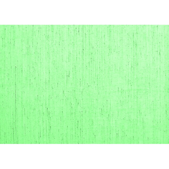 Ahgly Company Indoor Rectangle Solid Emerald Green Modern Area Rugs, 2' x 5'