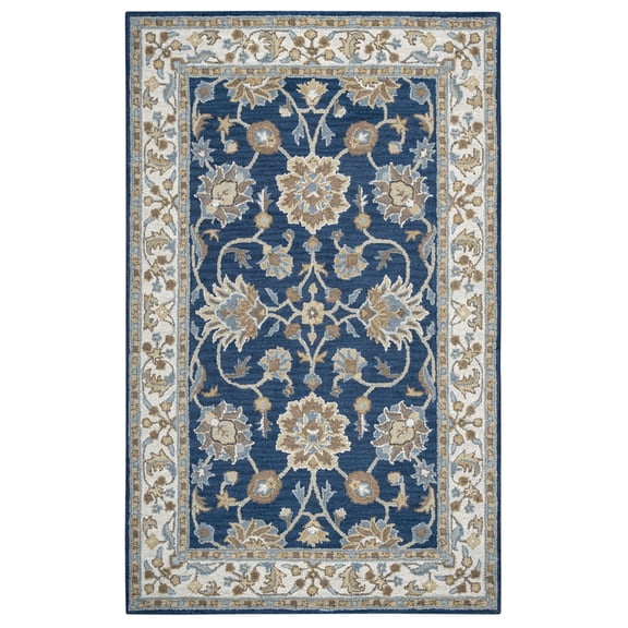 Rizzy Rugs Ashlyn Area Rug AL2823 Blue Waves Curves 5' x 8' Rectangle