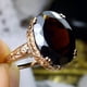 thumbnail image 1 of Anillos de boda de Zirconia cúbica Rosa grande con personalidad de Huitan para mujer, anillos románticos para ceremonia de matrimonio y fiesta, joyería de moda Tan Jianjun unisex, 1 of 2