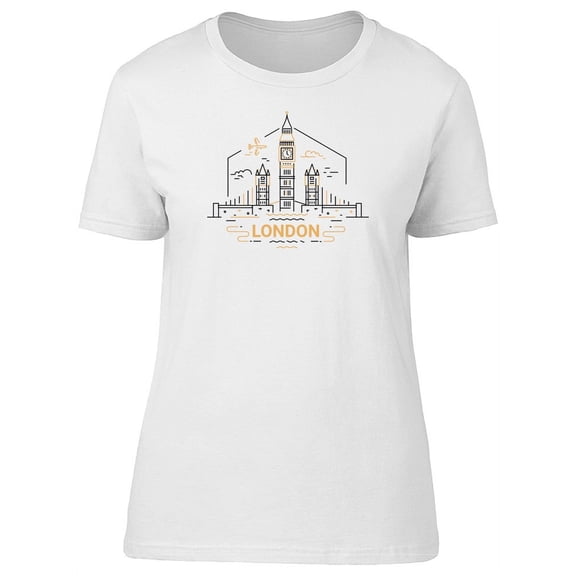 London Landmark Travel Lovers T-Shirt Women -Image by Shutterstock, Female Small