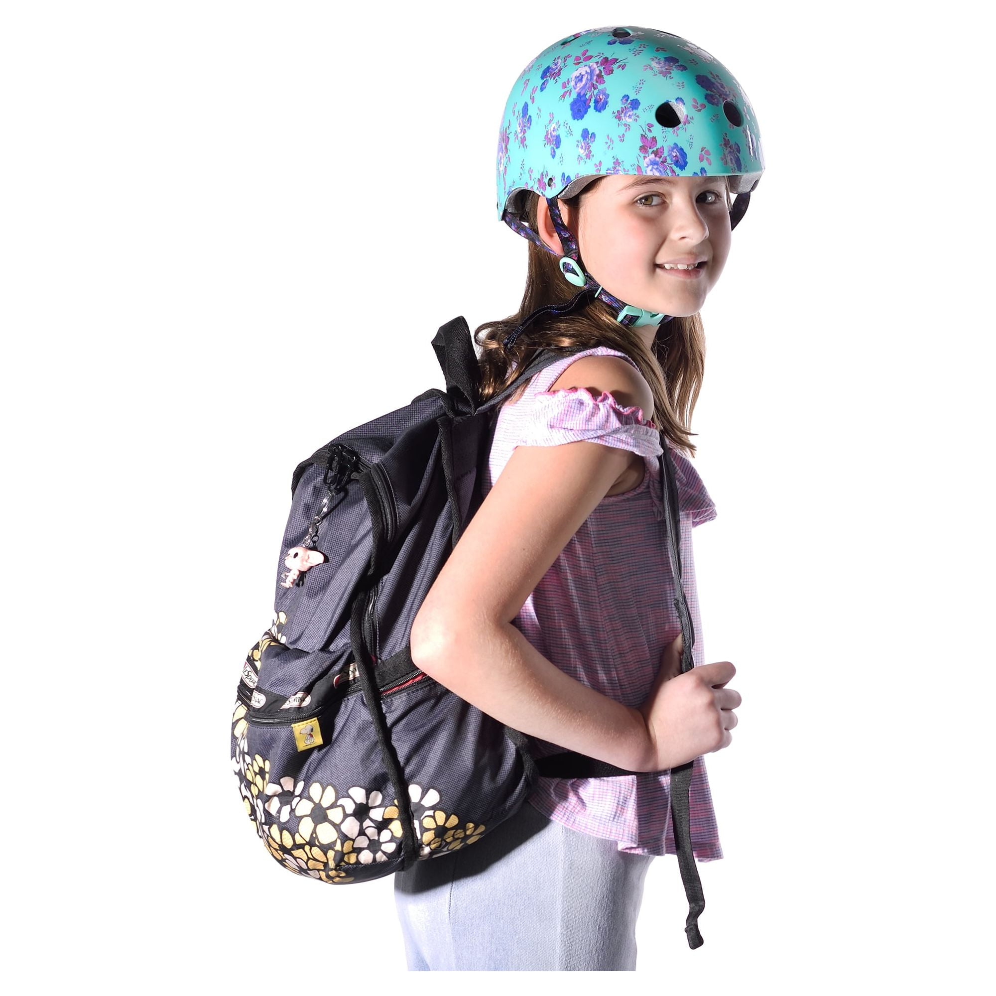 Krash! Fierce Flower Bike Helmet, Mint, Youth 8+ (54-58cm)