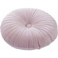 thumbnail image 1 of Cojín redondo para sofá de terciopelo decorativo pequeño cojín de color sólido para sala de estar cama piso 13.7 pulgadas, rosa JM, 1 of 5