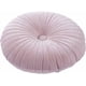 thumbnail image 1 of Zhuge Cojín redondo de terciopelo para sofá, pequeño cojín decorativo de color liso para sala de estar, cama, suelo, 13,7", rosa, 1 of 5