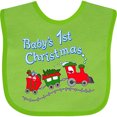 thumbnail image 3 of Inktastic Baby's 1st Christmas Train with Presents and Tree Boys or Girls Baby Bib, 3 of 4