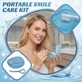 thumbnail image 5 of Portable Retainer Cleaner Case, Denture Bath Cleaner with Brush and Retainer Remover, for Teeth Aligners, Dentures, Travel, Daily Use - Light Blue, 5 of 6