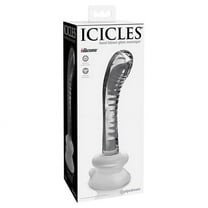 Pipedream Products, Inc Icicles No 88 Glass G-Spot Wand with Bendable Silicone Suction Cup - Clear