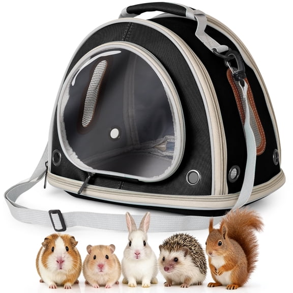 Guinea Pig Travel Carrier Cage, Portable Carry Bag for Two (2) Pigs, Reptile Bearded Dragon Lizard Carrier Bag for Small Animals Hamster Hedgehog Bird Bunny Kitten
