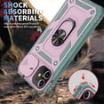 thumbnail image 6 of JTCASES for iPhone 11 Case, Sliding Camera Cover+ Rotating Ring Kickstand + Magnetic Car Mount + Inside Card Holder, Bracket Shockproof Frame Anti-drop PC TPU Heavy Duty Protection, Pink/Green, 6 of 11