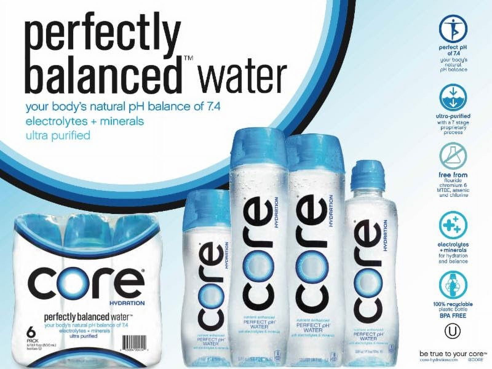 Core Hydration Perfectly Balanced Water, 1.3 L bottle