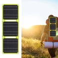 thumbnail image 1 of Panel Solar plegable, 3 teléfonos plegables, carga USB IP67, estación de energía portátil ligera y resistente al agua para viajar y acampar Amarillo, 1 of 8