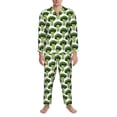thumbnail image 3 of Balery Cute Broccoli Pattern Pajama Sets for Men Long Sleeve 2 Piece Sleepwear Loungewear Sets Soft PJ's with Pockets Long Sleeve Comfy Pj Sets-Large, 3 of 7