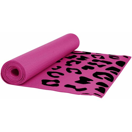 Lotus Pink Cheetah Print Yoga Mat