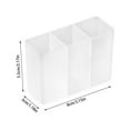 thumbnail image 6 of Mupvlun Mini Wall-Mounted Storage Organizer Box, 3 Compartment Transparent Cosmetic Storage Box for Storing Makeup Brushes, Lipstick (2 Pcs), 6 of 6
