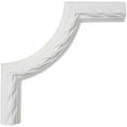 thumbnail image 1 of 10 In. W X 10 In. H X .75 In. P Architectural Reeded Acanthus Leaf Panel Moulding Corner, 1 of 1