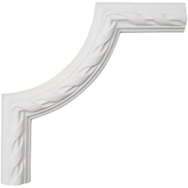 10 In. W X 10 In. H X .75 In. P Architectural Reeded Acanthus Leaf Panel Moulding Corner