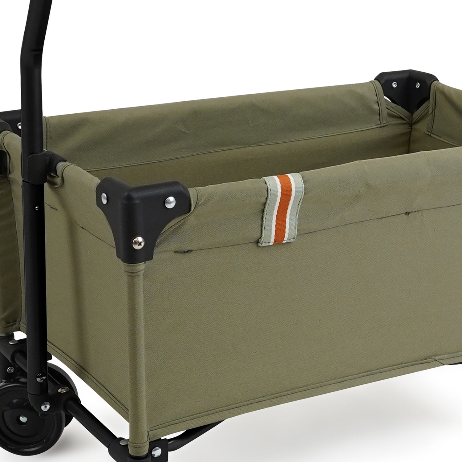 509 Crew: Little Wagon - Khaki - Folding Pull-Along Cart, Adjustable Handle, Canvas-Metal Frame, Transport Toys-Dolls-Stuffed Animals, Kids 3+