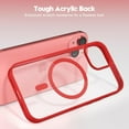 thumbnail image 5 of Transparent Magnetic Case Designed for Apple iPhone 14 Clear Magnetic Case for Rugged Shockproof Strong Magnetic Military Grade Drop Protection Phone Case for Apple iPhone 14, Red, 5 of 6