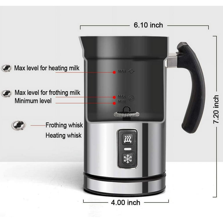  Secura Detachable Milk Frother, 17oz Electric Milk Steamer  Stainless Steel, Automatic Hot/Cold Foam and Hot Chocolate Maker with Dishwasher  Safe, 120V: Home & Kitchen