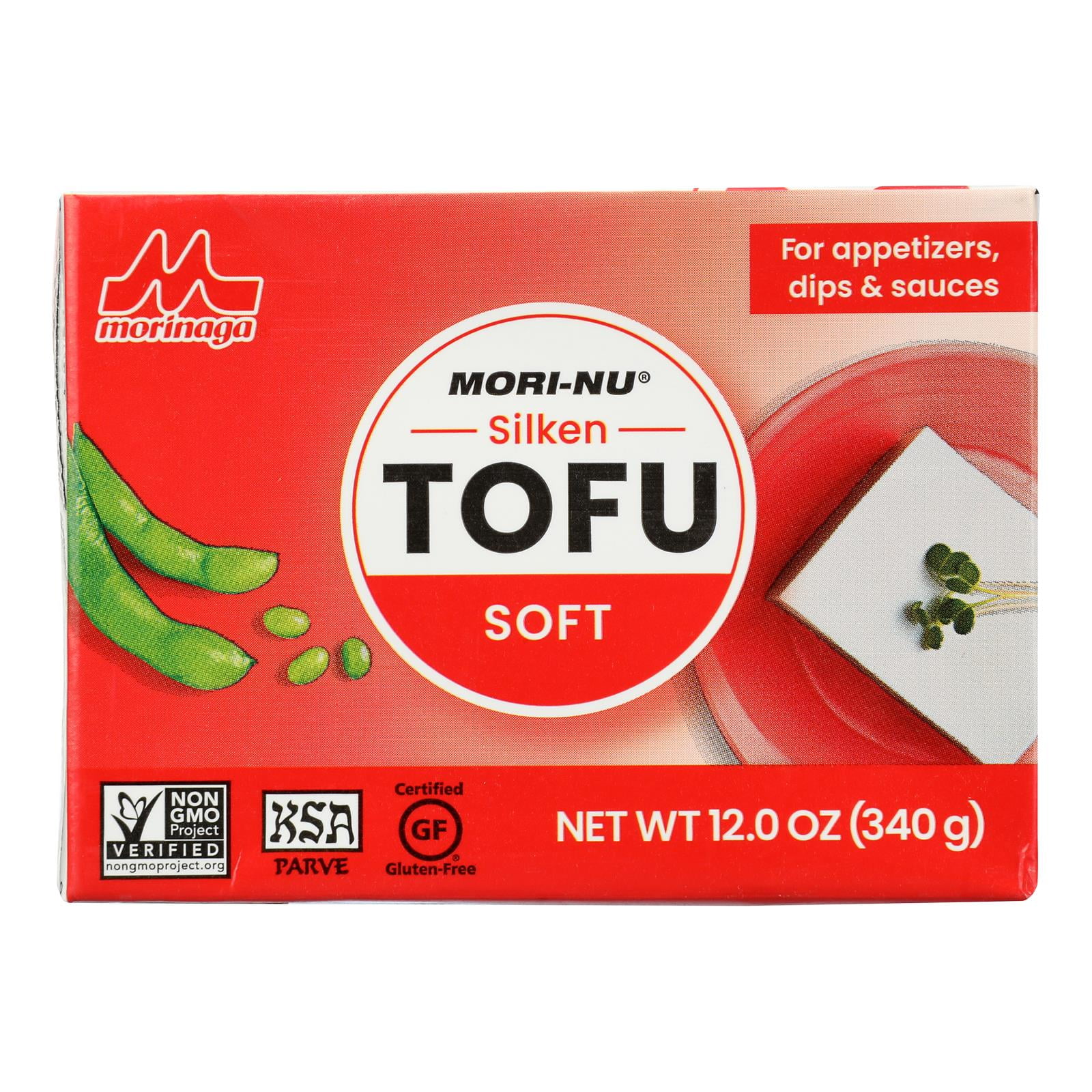 Mori-Nu Silken Tofu Soft SR25 | Velvety Smooth and Creamy | Low Fat Gluten-Free Dairy-Free Vegan Made with Non-GMO soybeans KSA Kosher Parve | Shelf-Stable | Clean protein | 12oz x 12 Packs