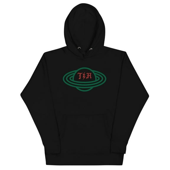 Green Embroidery Planet Thunder Hoodie