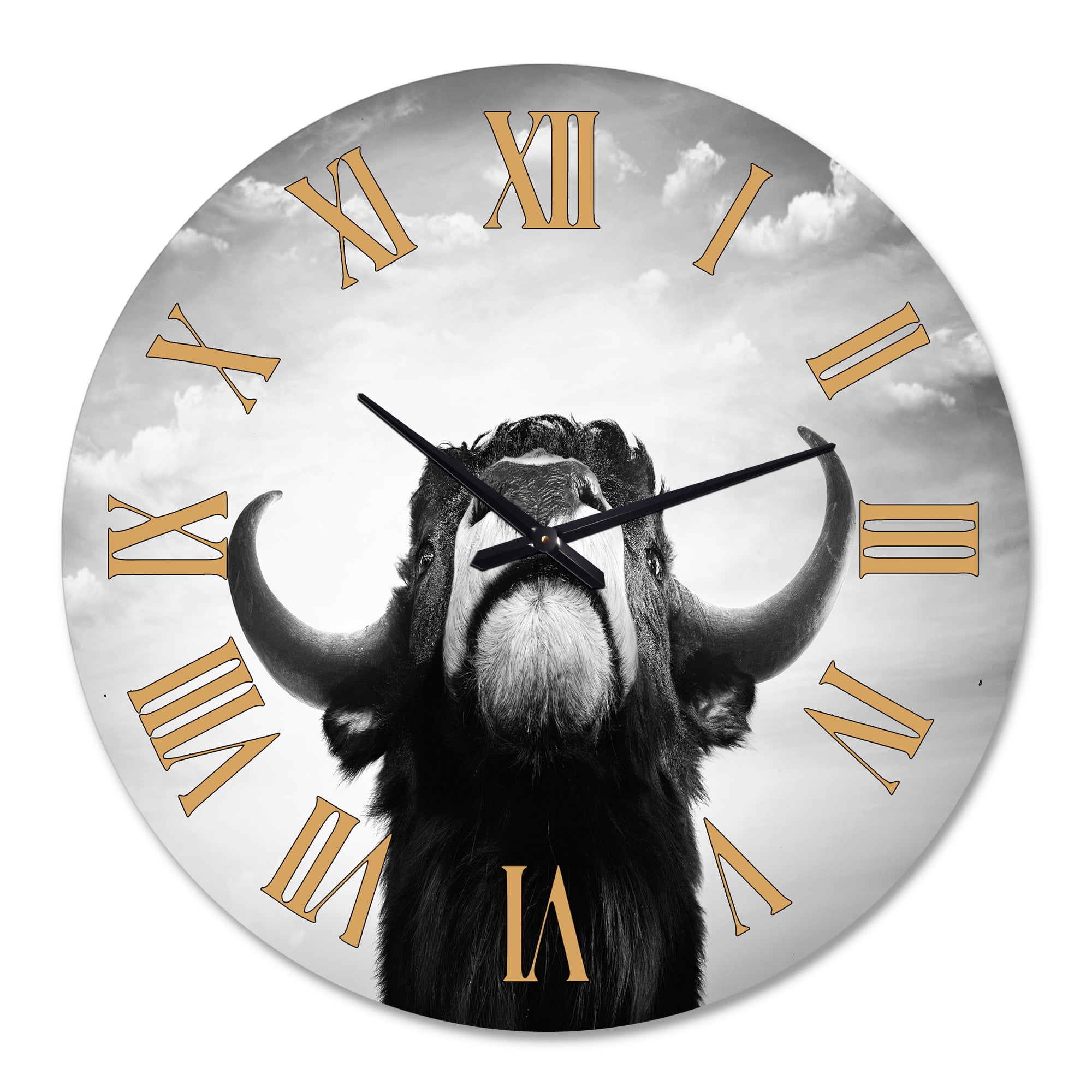 Designart 1 in Quartz Farmhouse Wall Clock