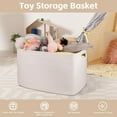 thumbnail image 4 of 118L XXXLarge Cotton Rope Storage Basket, Oversized Blanket Basket, Used for Organizing Dirty Clothes in Living Room, Bedroom, Nursery, Dog Toy Storage Bins, 25" x 17" x 16",White, 4 of 14